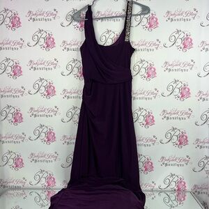 Juno dress collection formal gown Chic Plum Maxi Dress with Embellished Strap